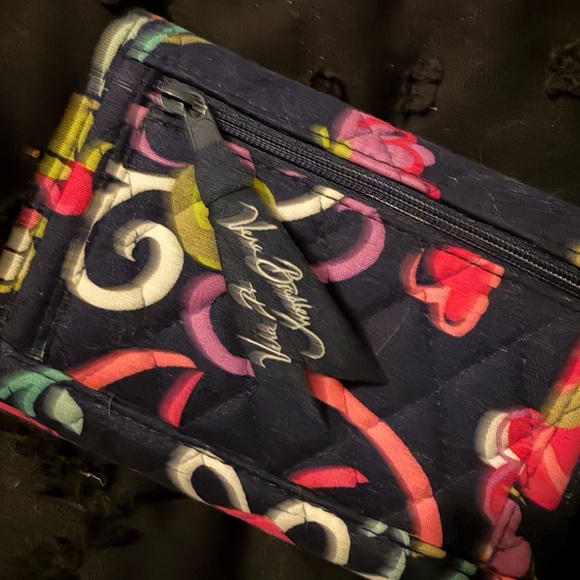 Vera Bradley Navy Floral Quilted Wallet - Picture 3 of 3